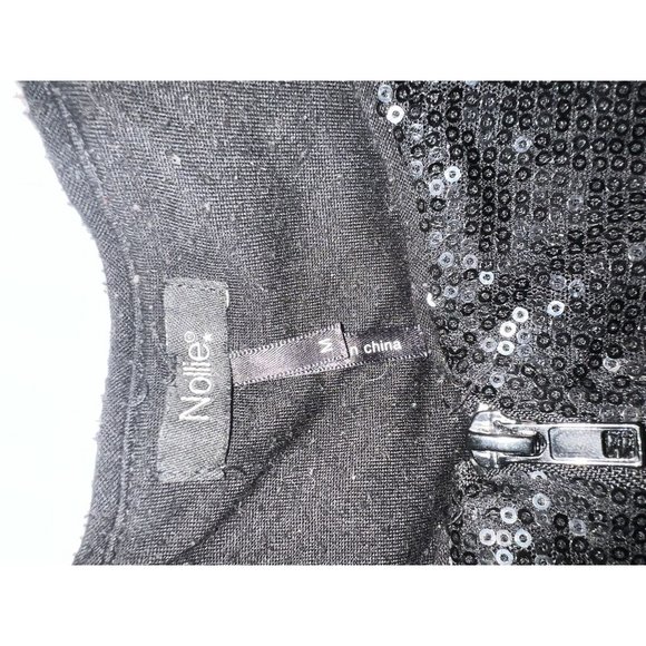 Nollie Black Jacket Squin Zip‎ Up Size M - Picture 4 of 4